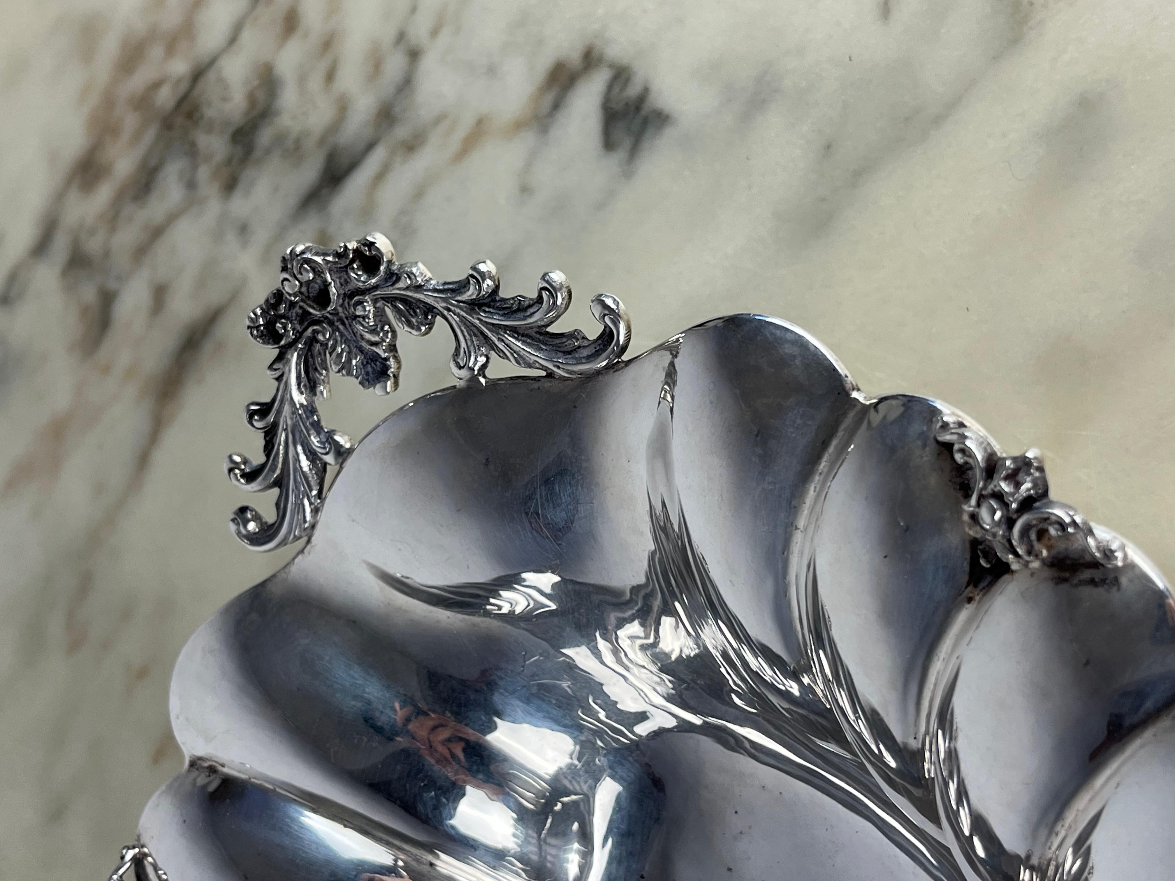 Centerpiece in 800 Silver, Italy, 1980s For Sale 1