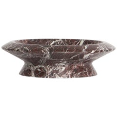 Centerpiece in Red Levanto Marble by Ivan Colominas, Made in Italy