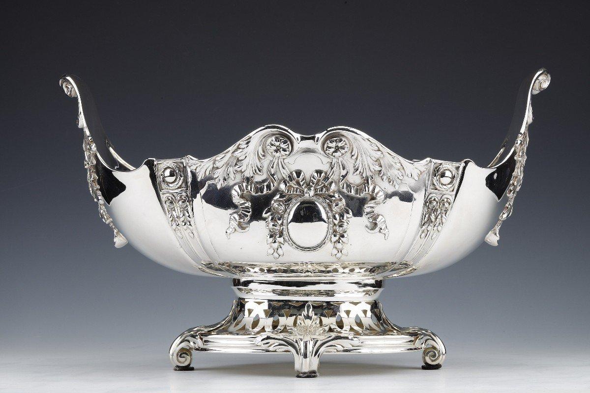 Centro De Mesa En Plata De Ley En Su Alemania Dormida Finales Del Siglo XIX Alemán en venta