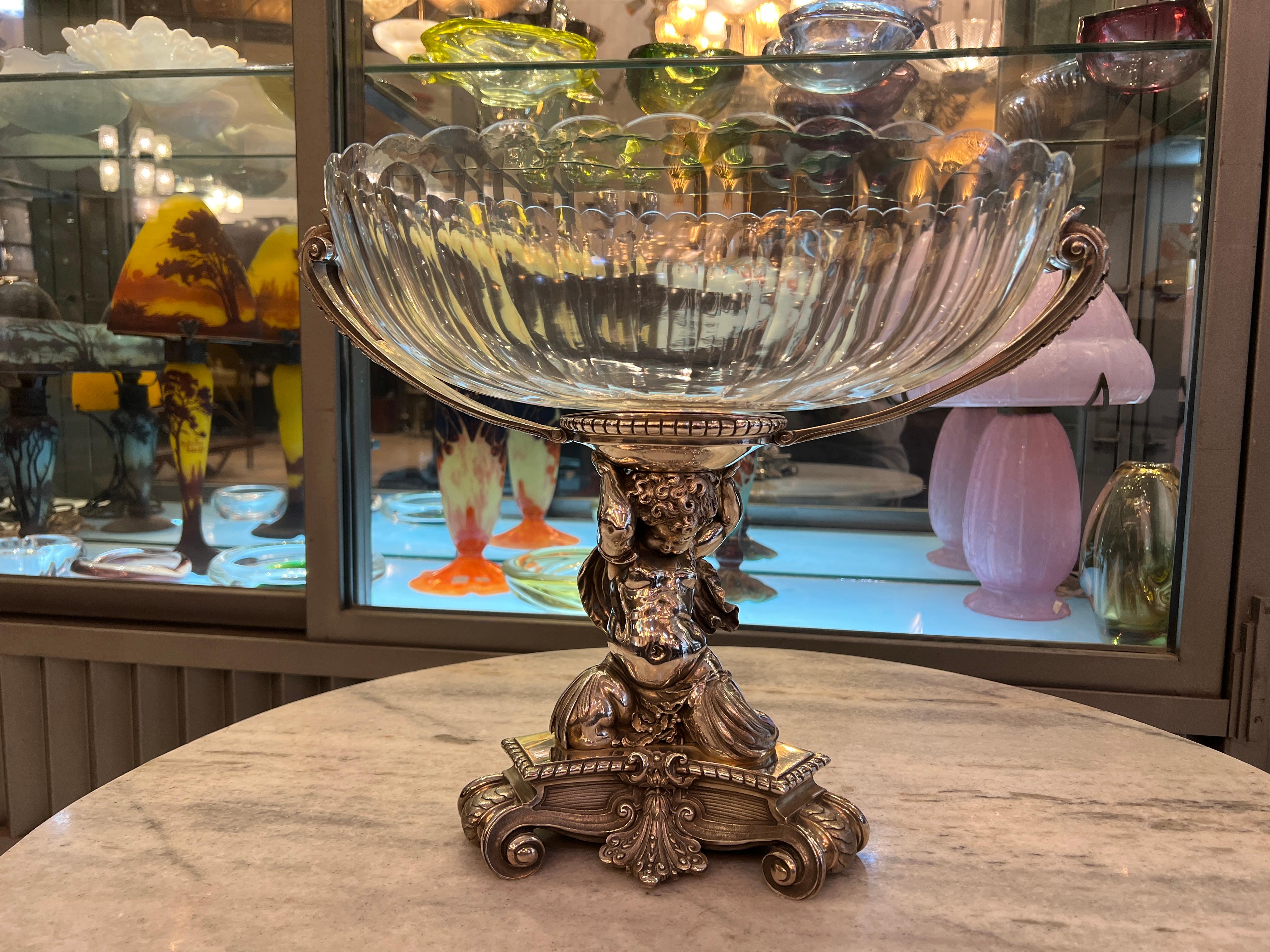 Centerplace, Sign: Christofle 
Metal: Silver plated
We have specialized in the sale of Art Deco and Art Nouveau and Vintage styles since 1982. If you have any questions we are at your disposal.
Pushing the button that reads 'View All From Seller'.
