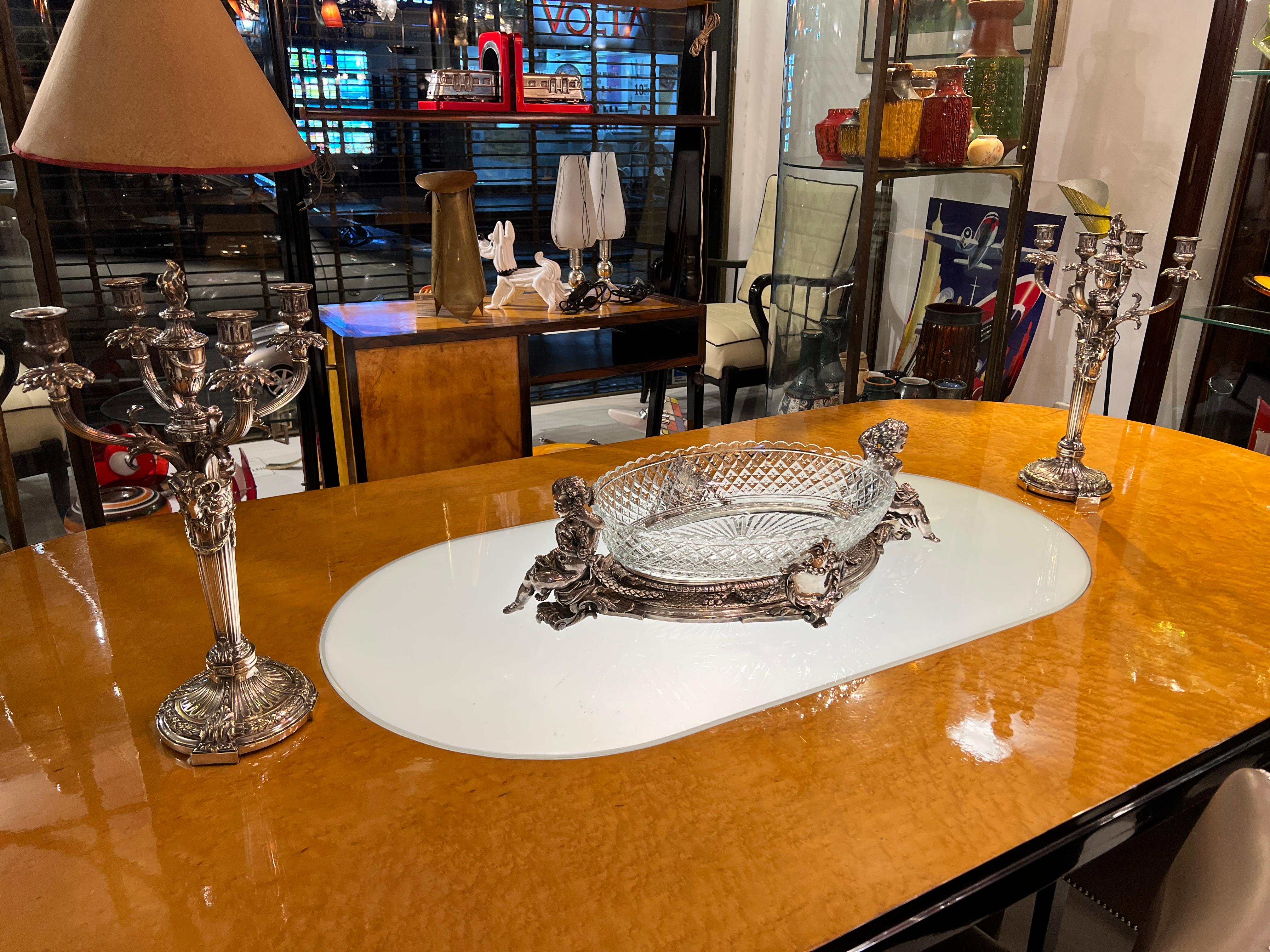 Début du 20ème siècle Centre de table, Jugendstil, Art Nouveau, France, Signature : Christofle en vente