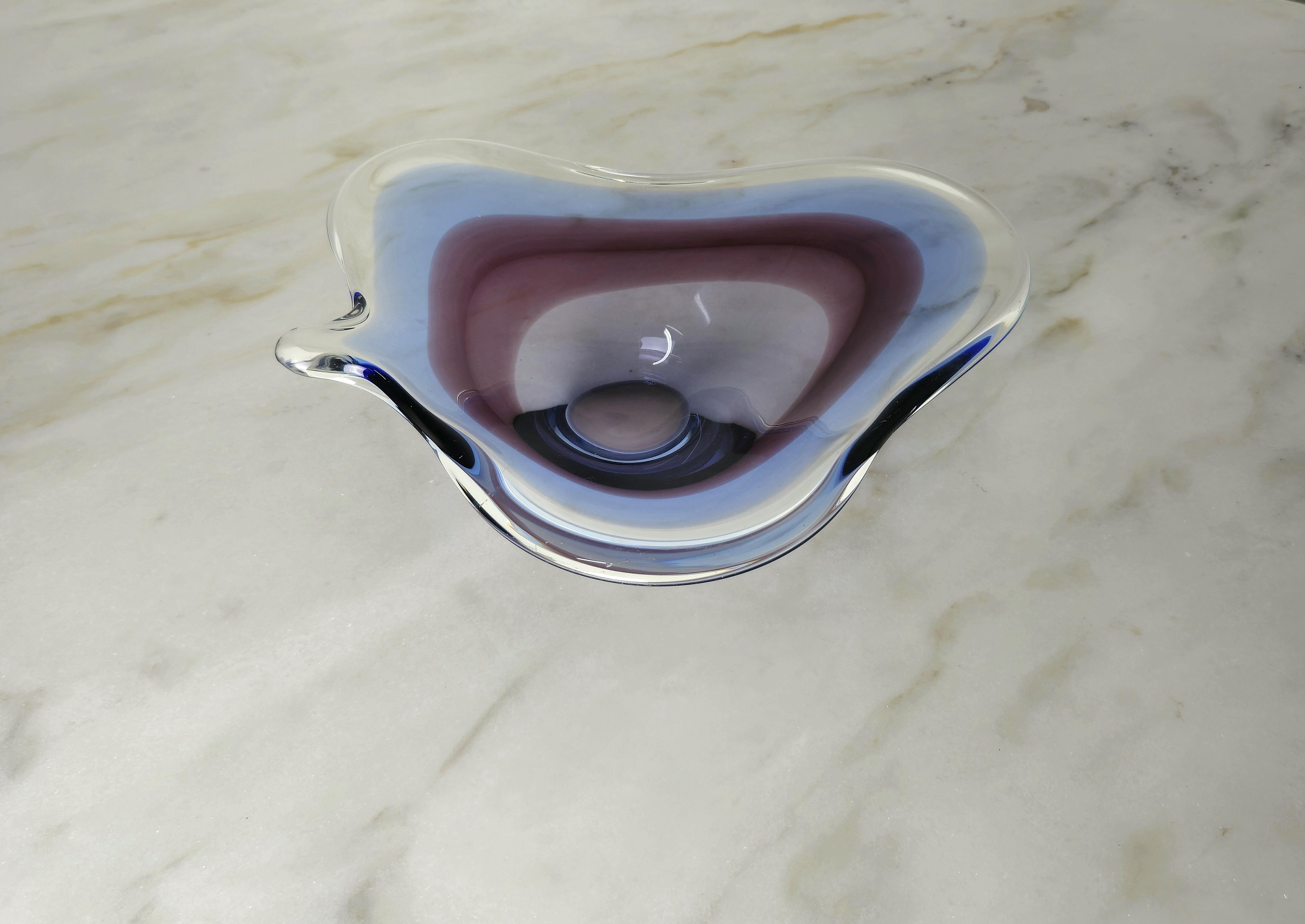 Tafelaufsatz Murano Glass Sommerso Large Midcentury Italian Design 1970s (Muranoglas) im Angebot