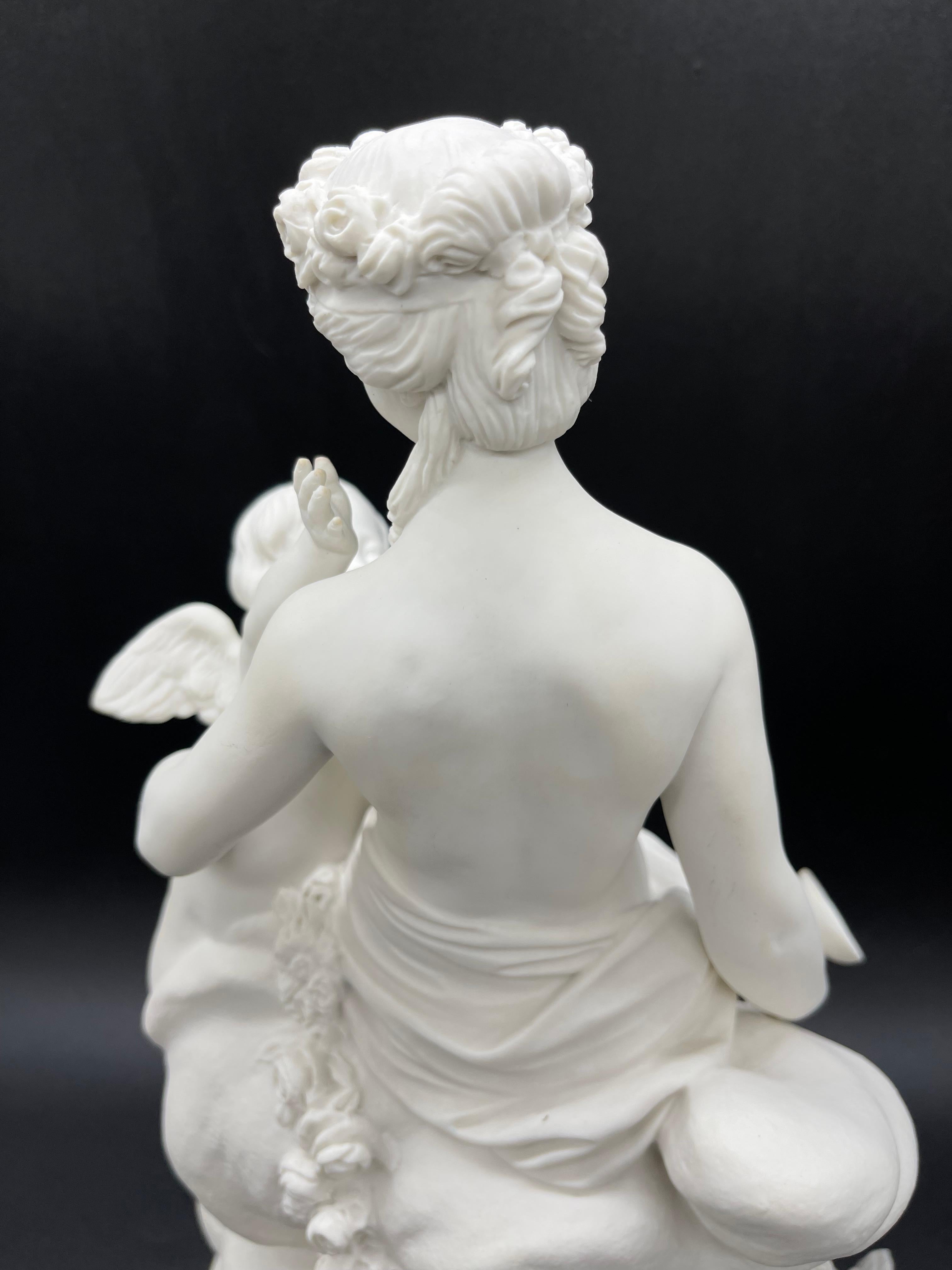 Centerpiece Psychee and Cupidon Statue in Sevres biscuit, 1890s, France For Sale 6