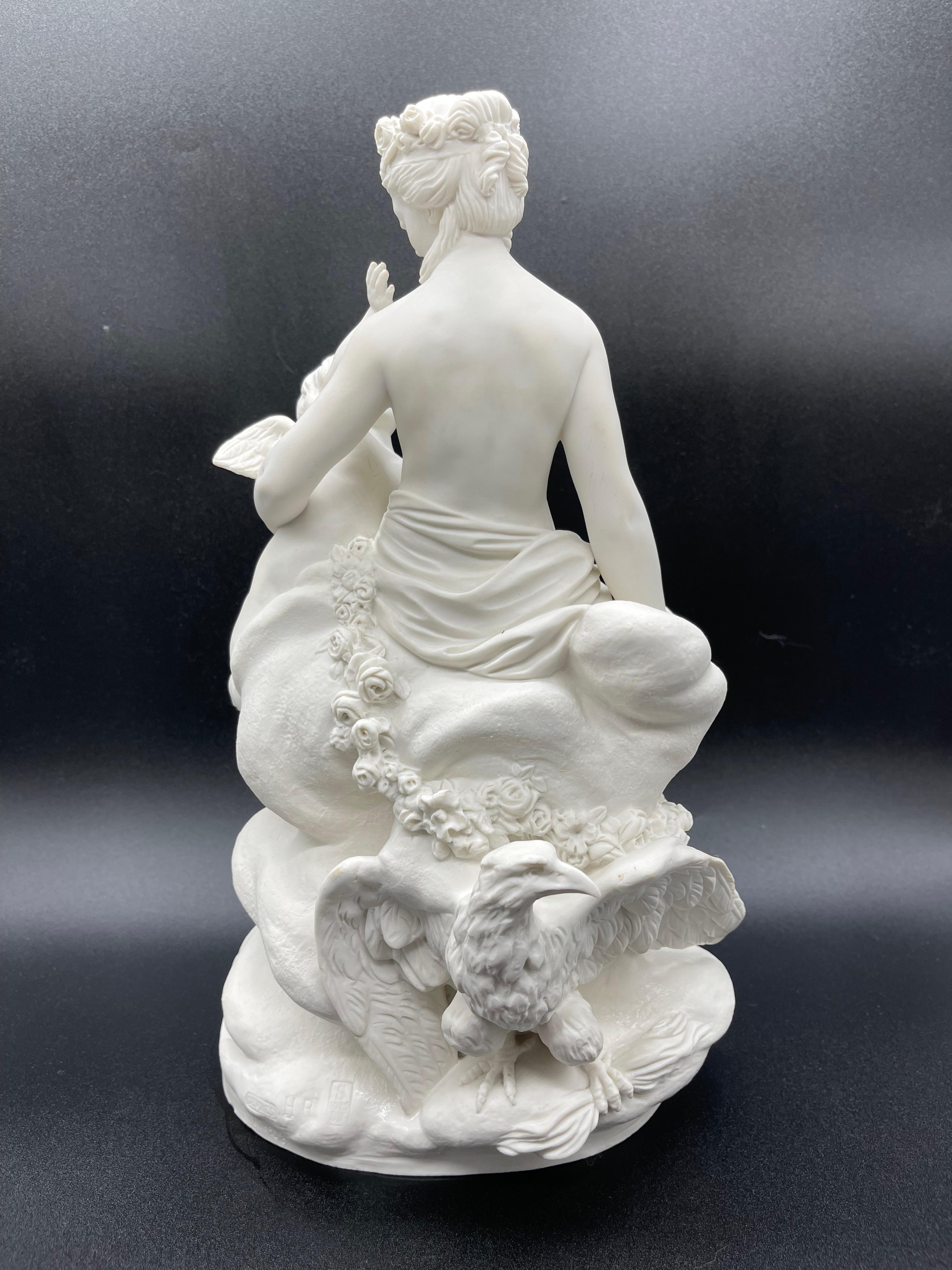 Centerpiece Psychee and Cupidon Statue in Sevres biscuit, 1890s, France For Sale 2