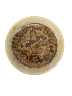 Centerpiece semi precious stone, onyx with calzit, around 1900, Italy