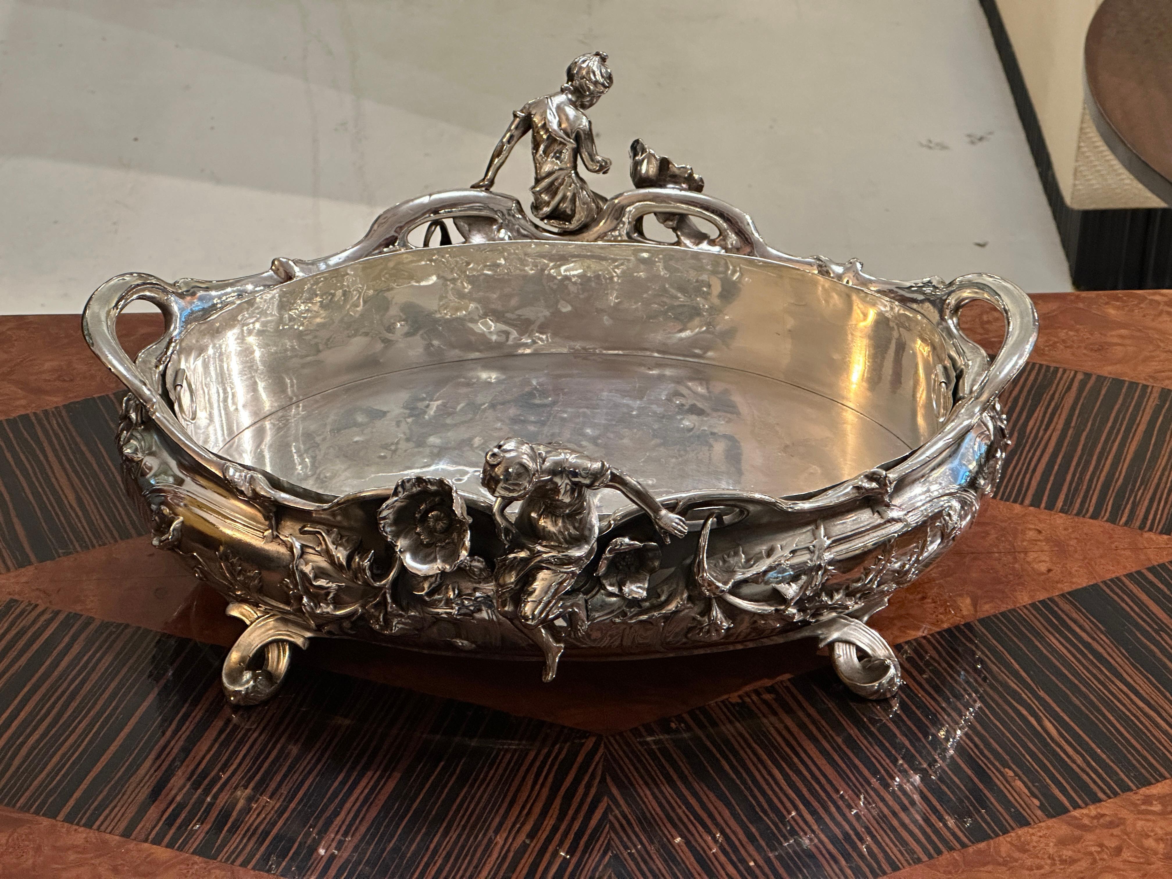 Panneau central : A. Perron, Art nouveau, Jugendstil, Moderismo, Liberty, 1900 en vente 14