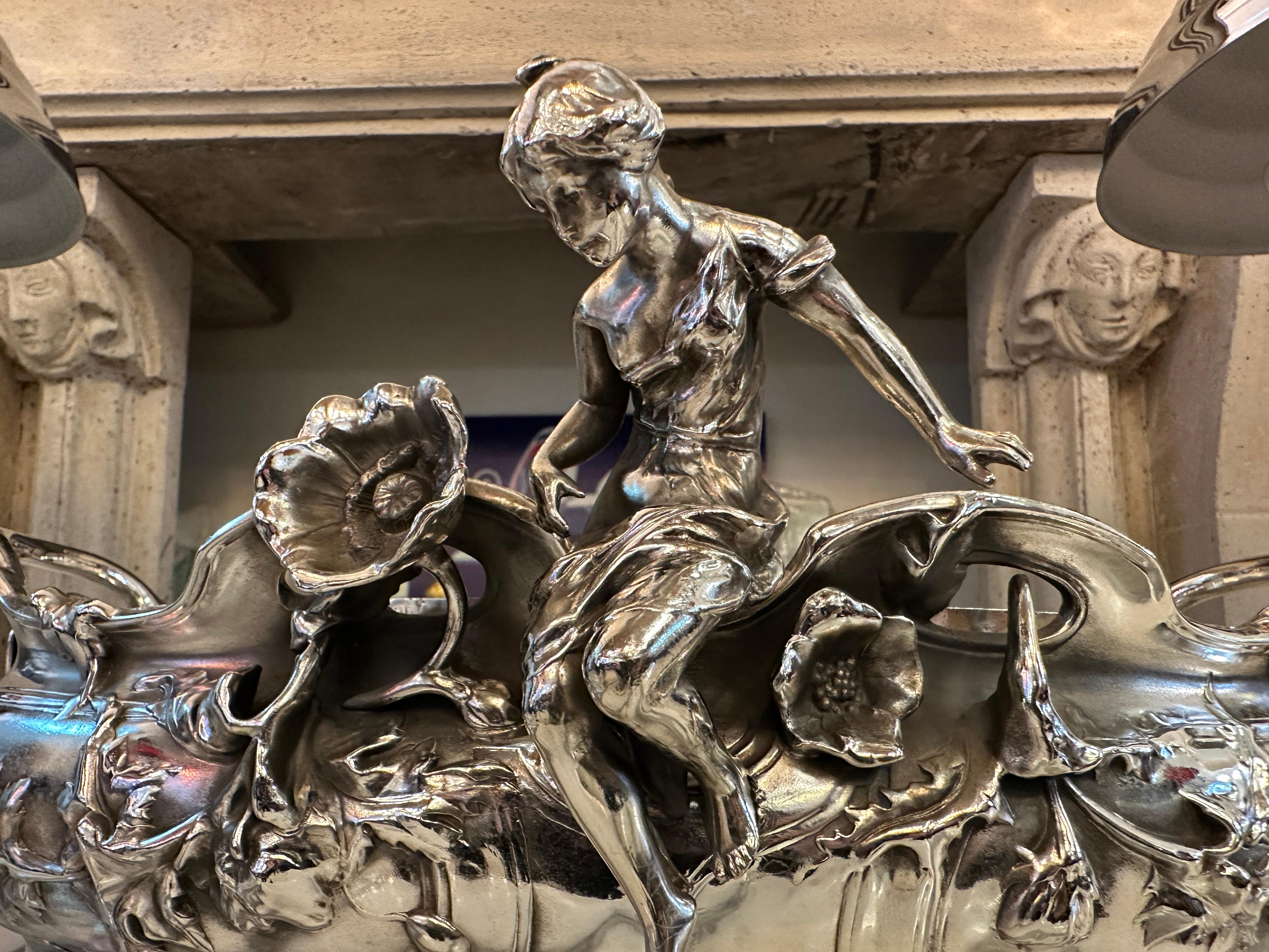 Panneau central : A. Perron, Art nouveau, Jugendstil, Moderismo, Liberty, 1900 en vente 1