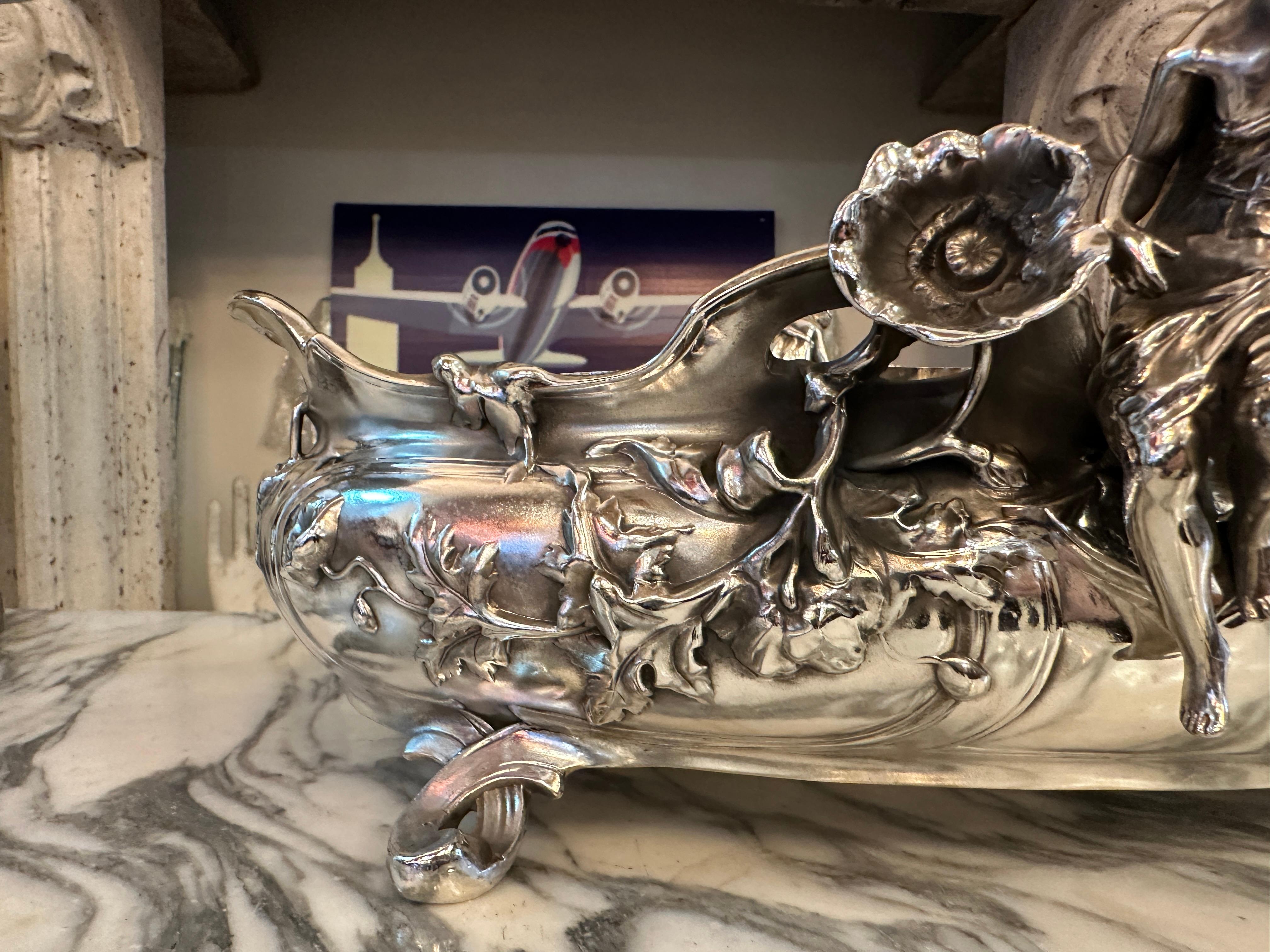 Panneau central : A. Perron, Art nouveau, Jugendstil, Moderismo, Liberty, 1900 en vente 3