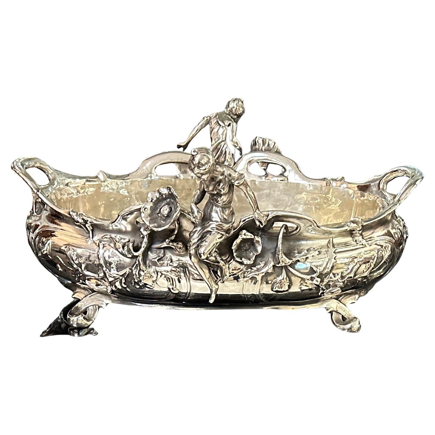 Centerpiece Sign: A. Perron, Art nouveau, Jugendstil, Moderismo, Liberty, 1900