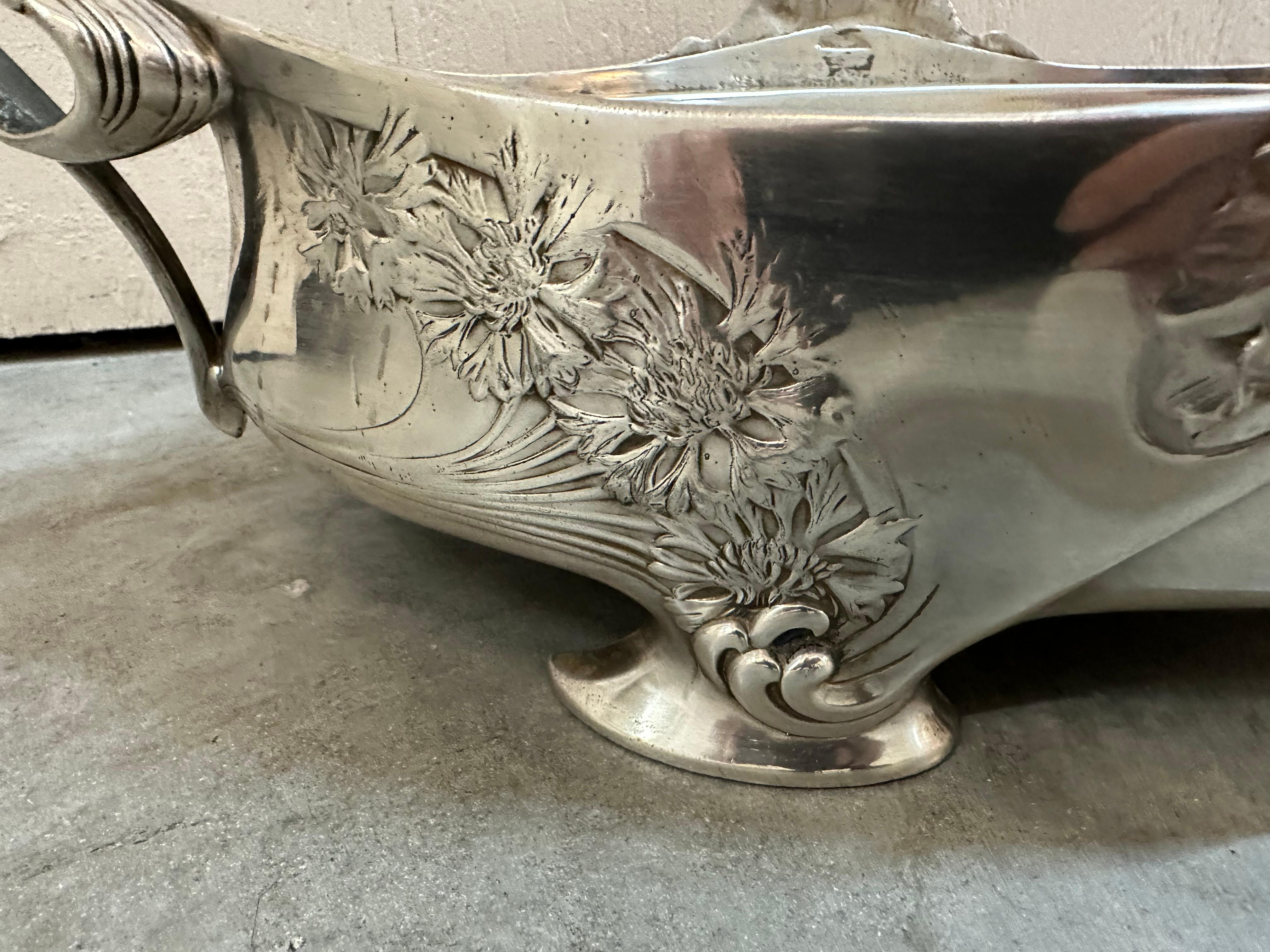 Centrotavola, segno Gallia, in argento placcato, Art Nouveau, Liberty, Francia, 1900 in vendita 12