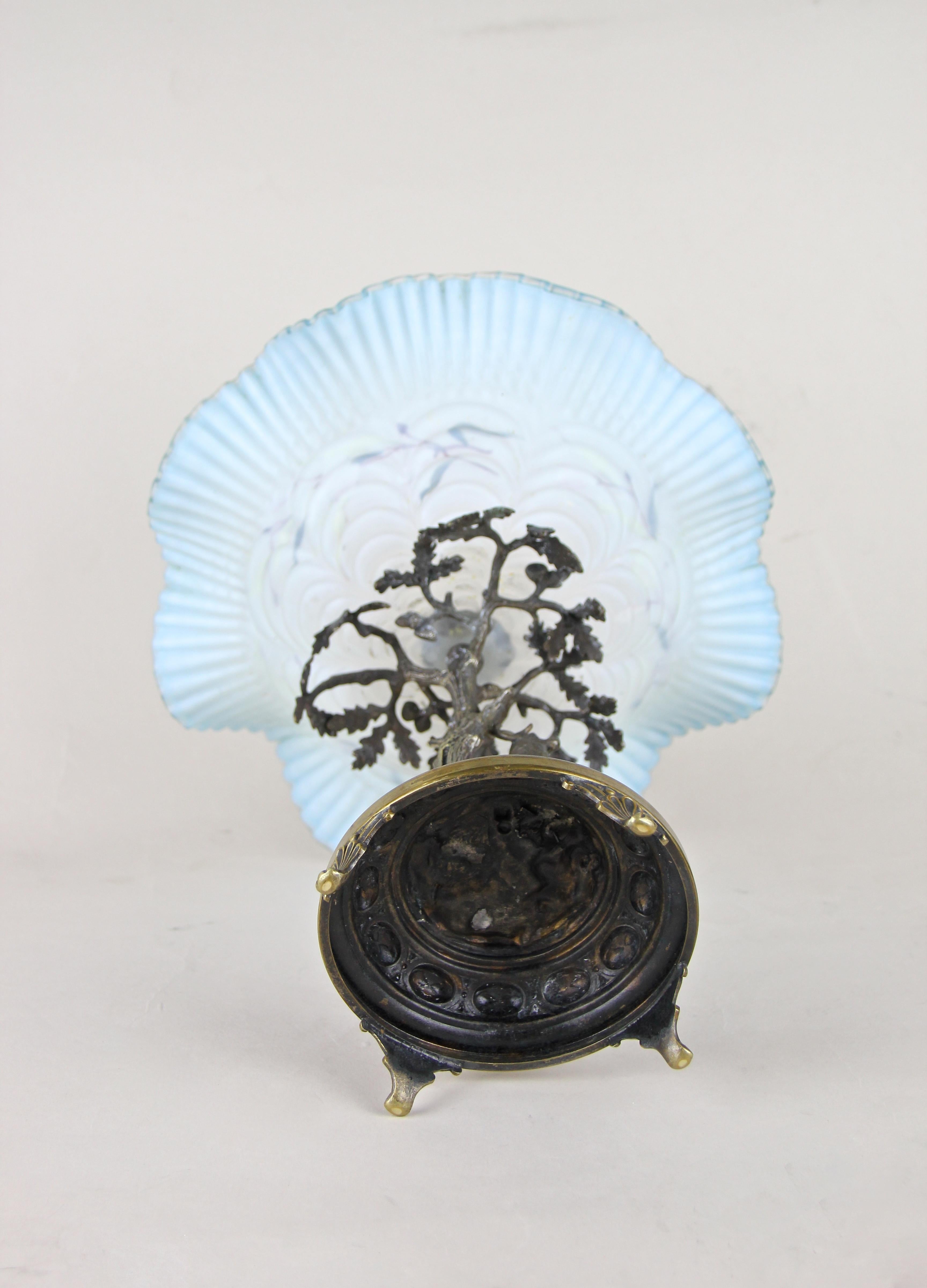 19th Century Centerpiece with Frilly Glass Top, Austria, circa 1890