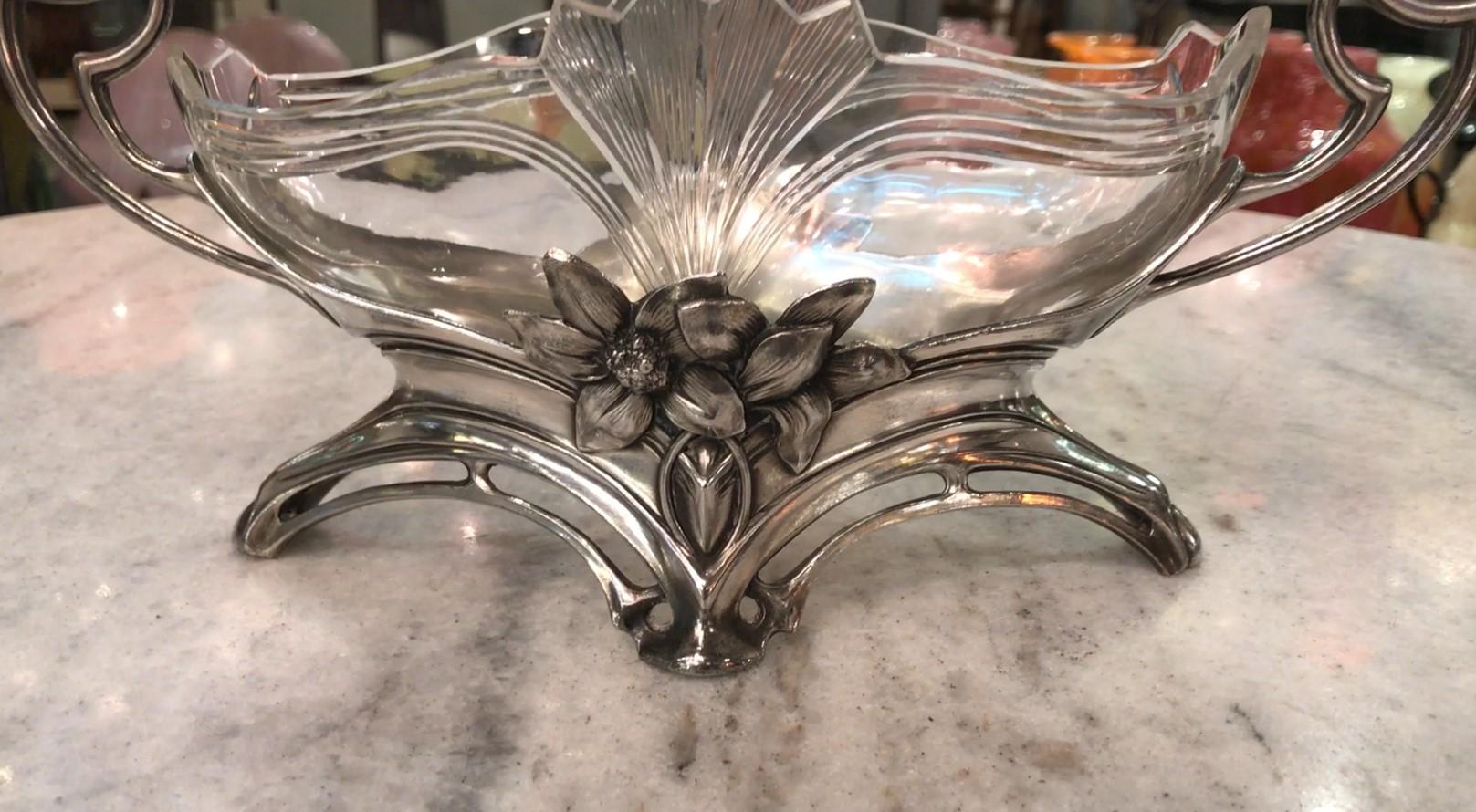 Centerpiece WMF, German, Jugendstil, Art Nouveau, Liberty, 1900, Numbered 457 For Sale 6