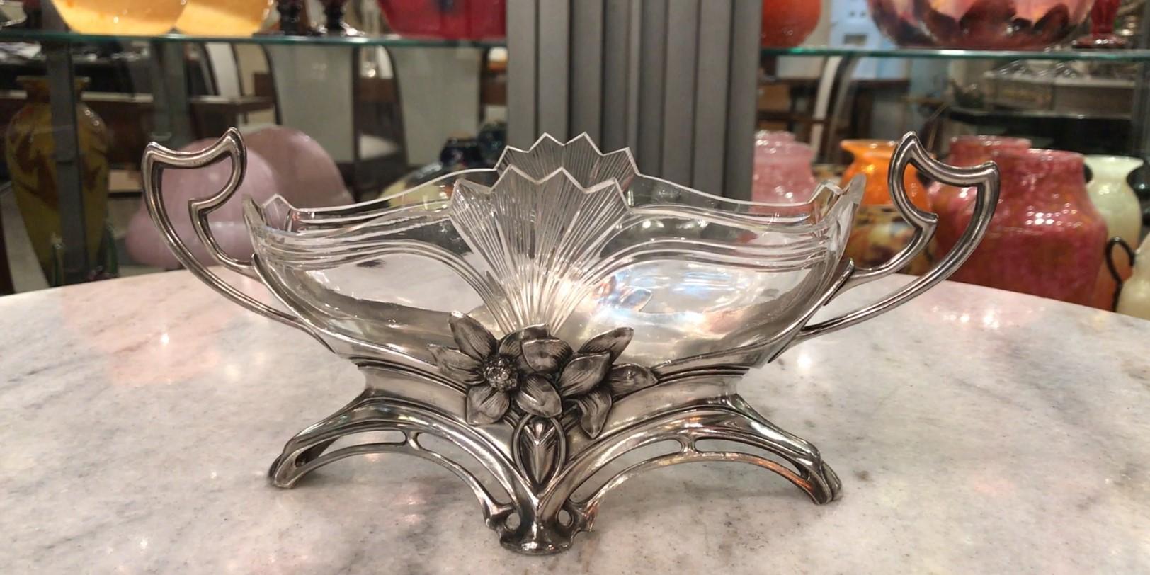 Centerpiece WMF, German, Jugendstil, Art Nouveau, Liberty, 1900, Numbered 457 For Sale 1
