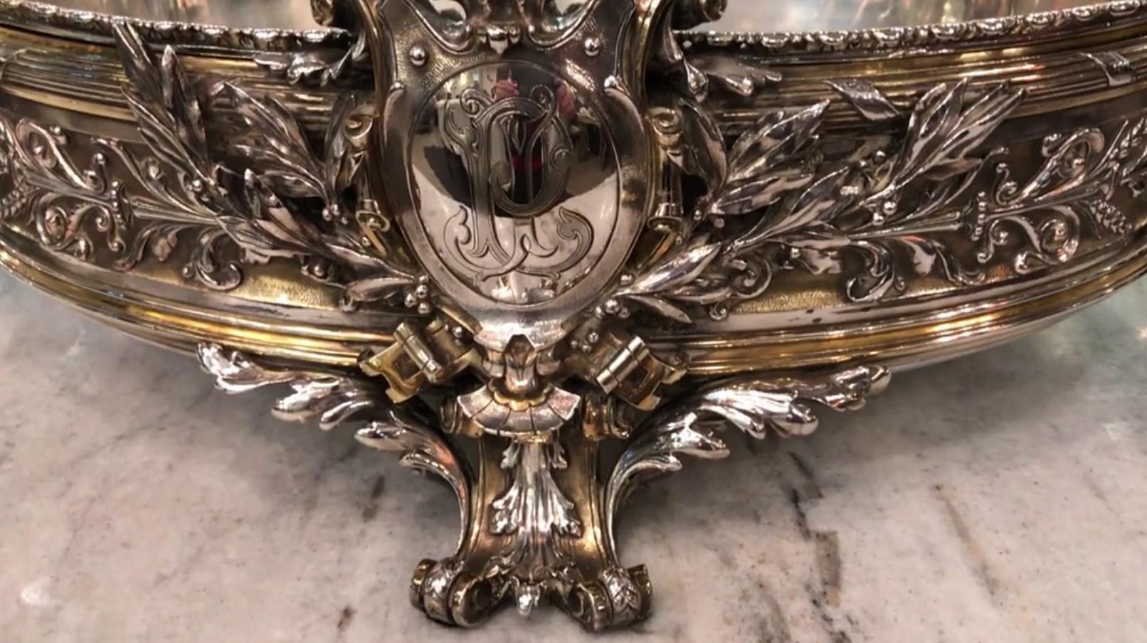 Centrotavola, Jugendstil, Art Nouveau, Francia, 1900, Firma: Christofle in vendita 14