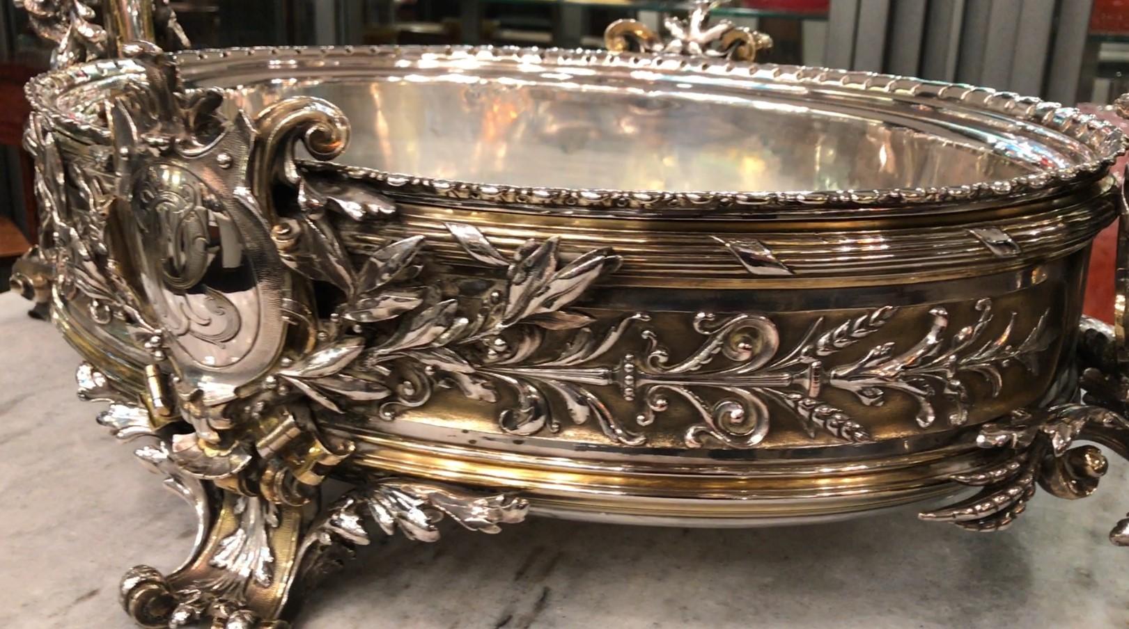 Centrotavola, Jugendstil, Art Nouveau, Francia, 1900, Firma: Christofle in vendita 4
