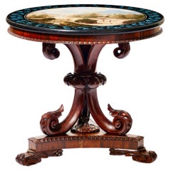 Centertable with a Top of Scagliola Attri to the Della Valle Brothers in Italy