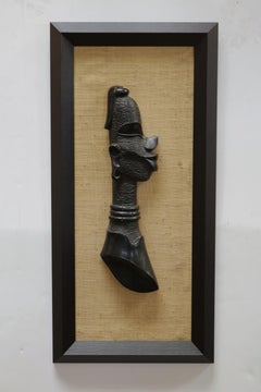 Central African Bust Wall Sculptures 'Male and Female'