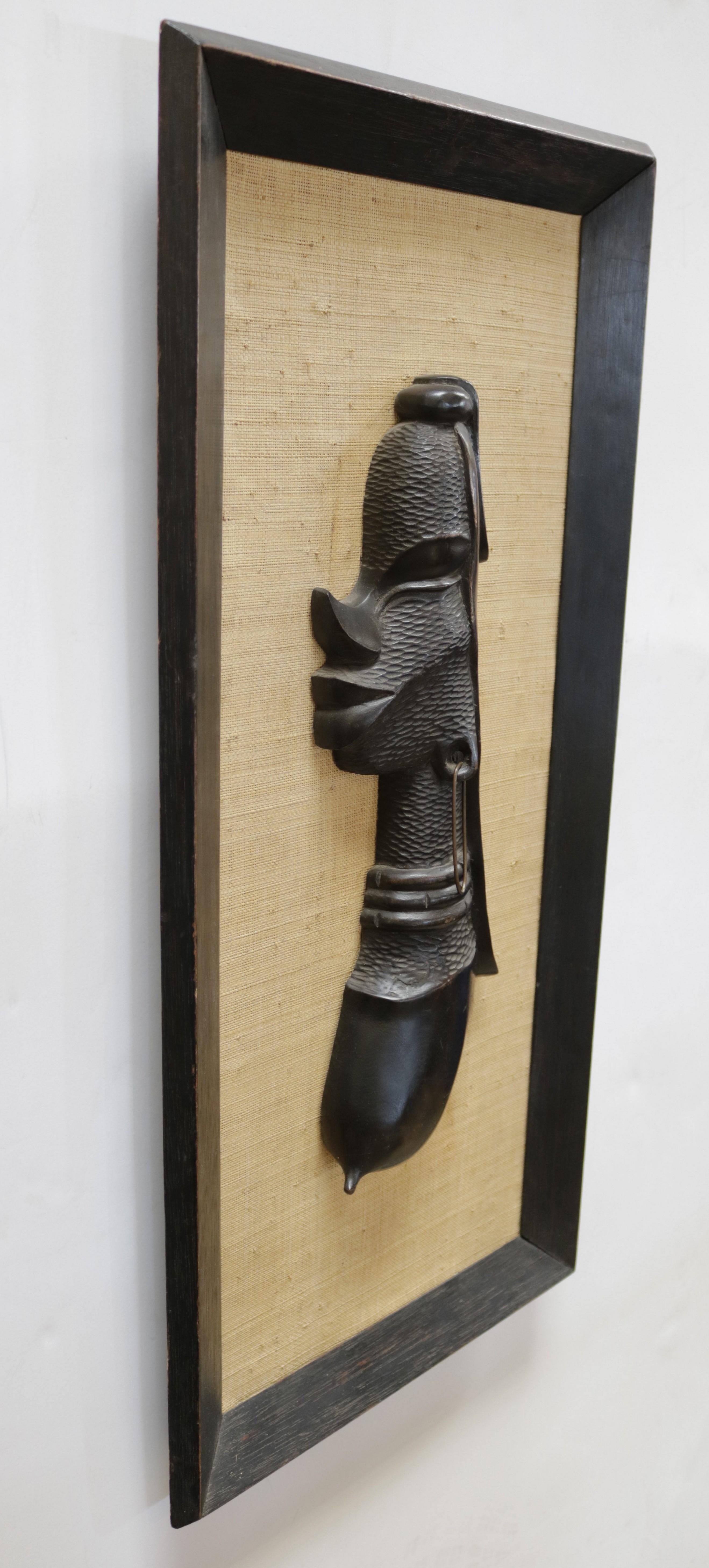 Carved Central African Bust Wall Sculptures 'Male and Female' For Sale
