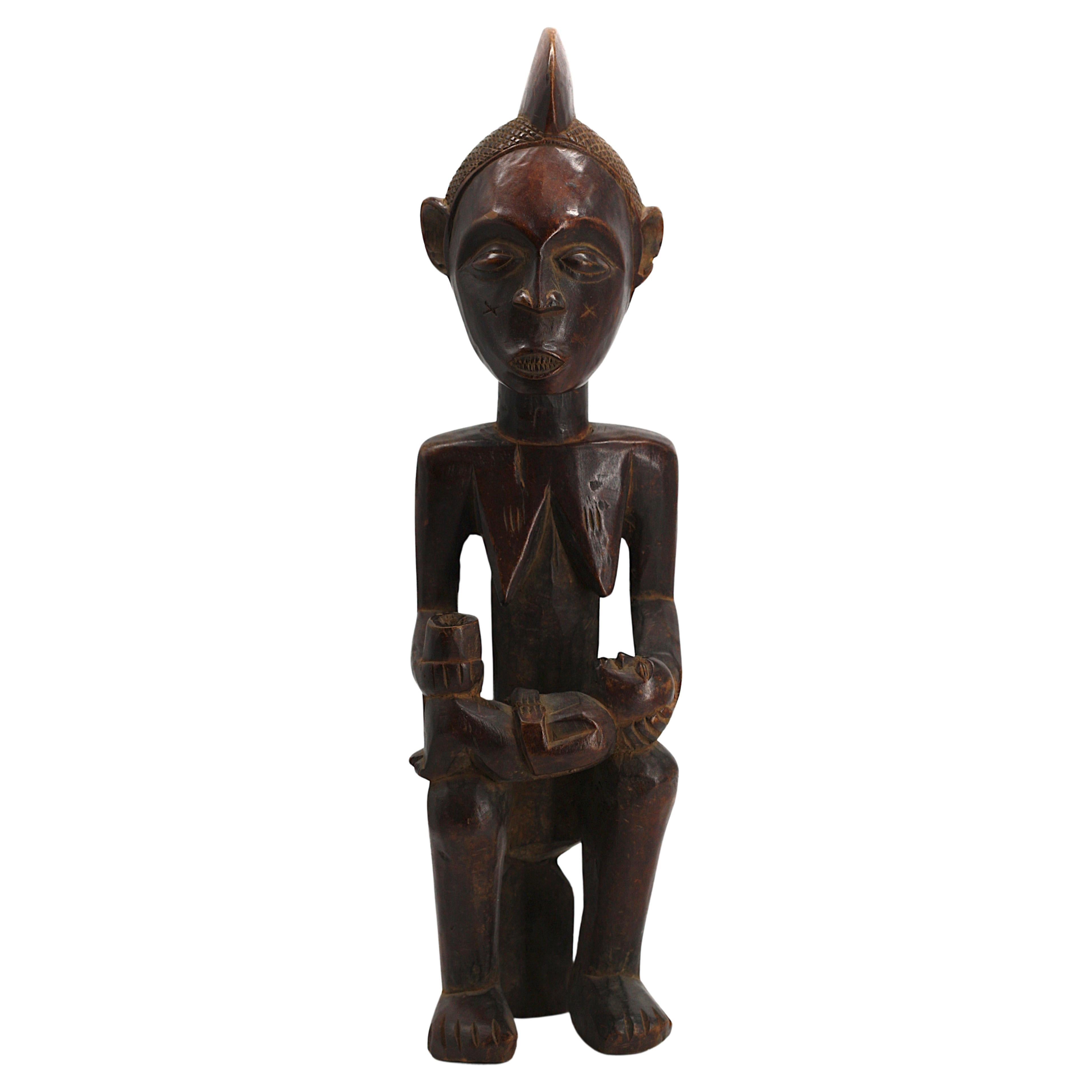 Central African Wood Maternity Figure