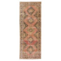 Central Anatolia Village Corridor Rug, 1960s Handmade Hallway Runner