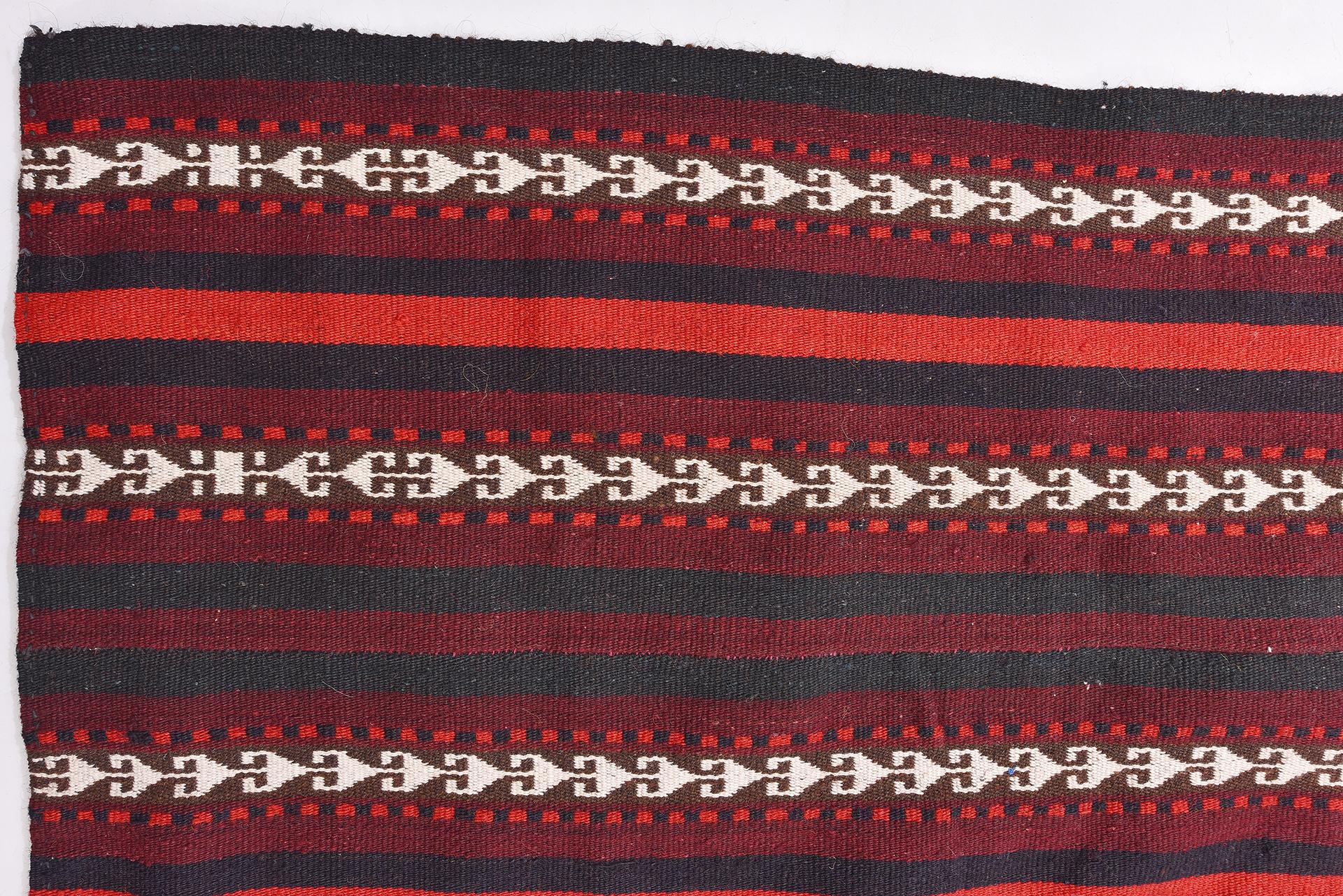 Wool Central Asia Vintage Kilim For Sale