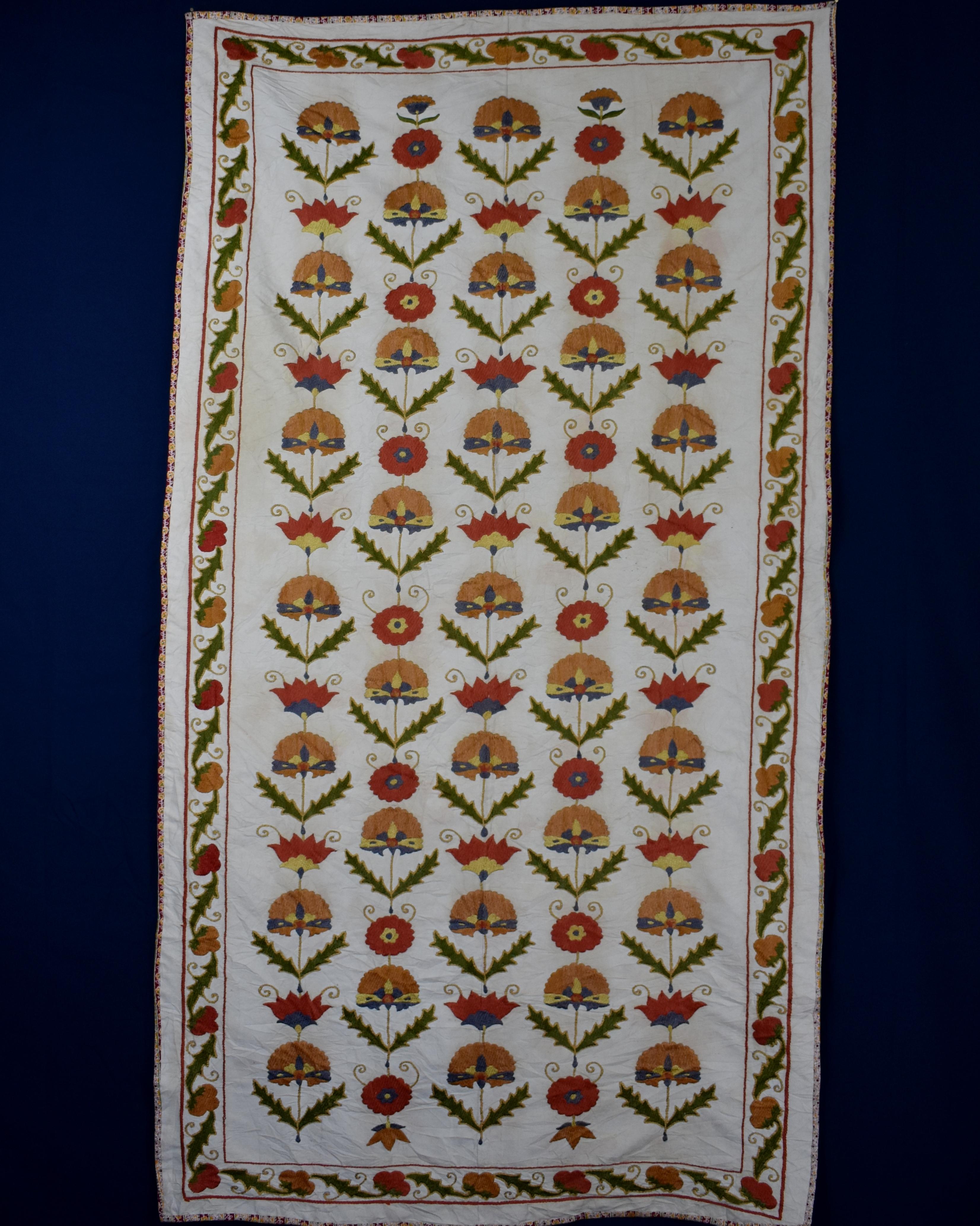 Cotton Central Asian Embroidered Hanging For Sale