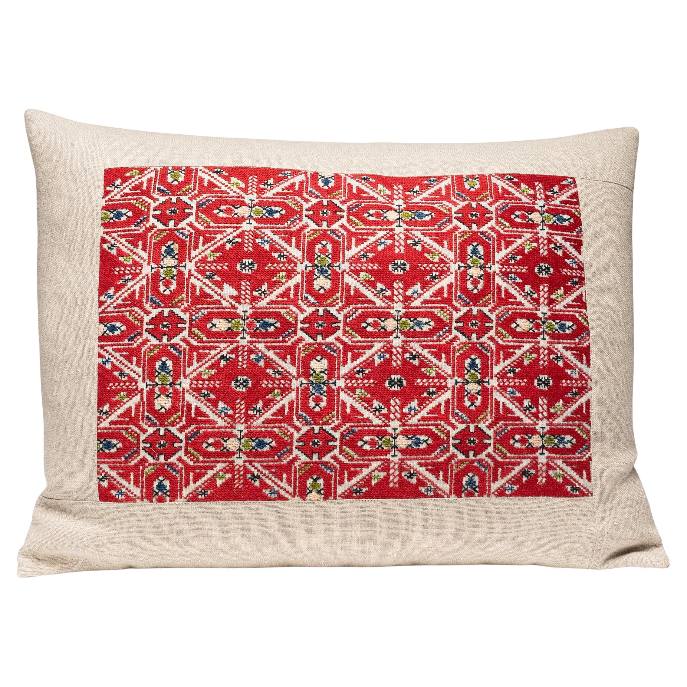 Central Asian Embroidery Throw Pillow For Sale
