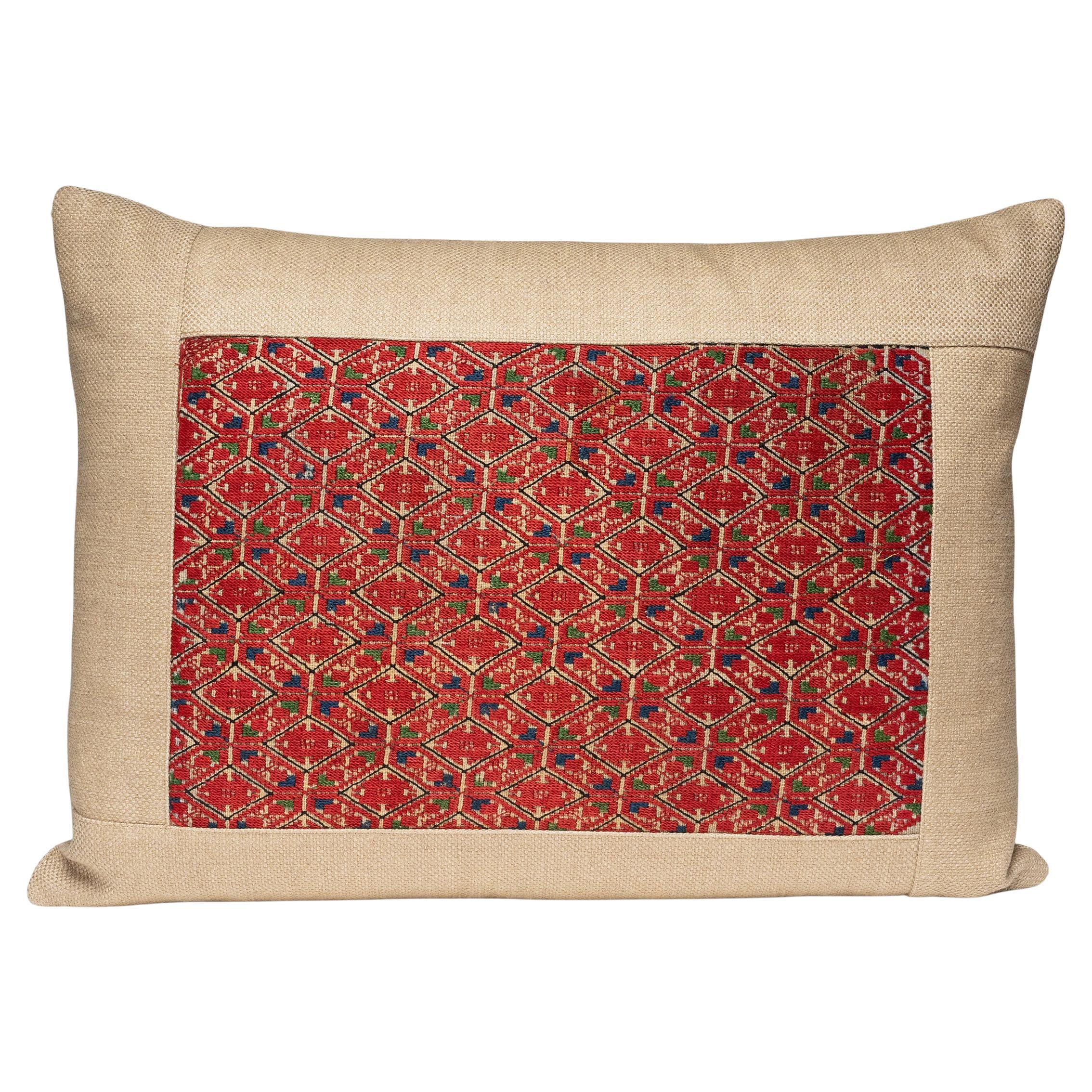 Central Asian Embroidery Throw Pillow For Sale