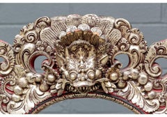 Central Asian Gong on Carved, Painted and Gilt Stand