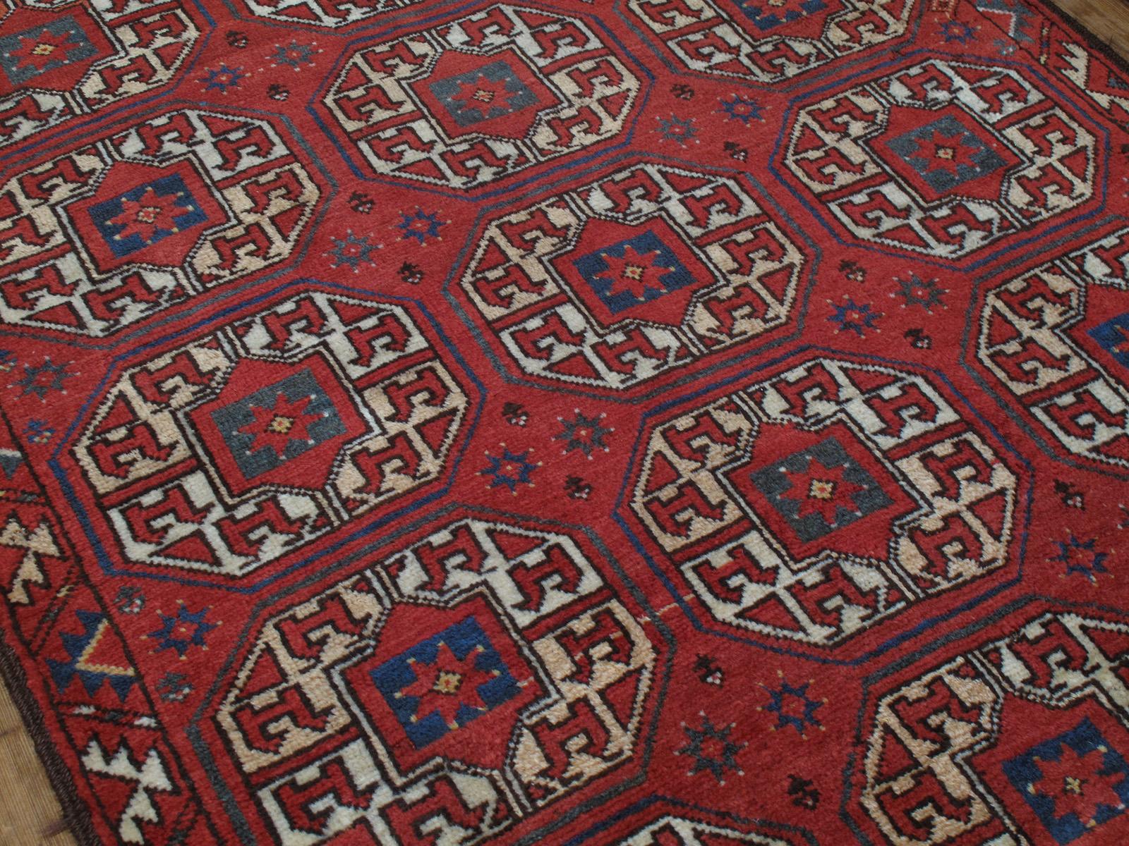 Tribal Central Asian Rug with Animal 