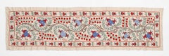 Central Asian Suzani Textile, Embroidered Cotton and Silk Bed Cover
