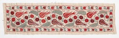 Central Asian Suzani Textile, Embroidered Cotton and Silk Bed Cover