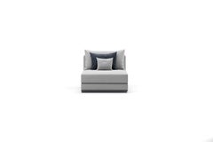 Central Element Geometric Modular Sofa Settee Velvet