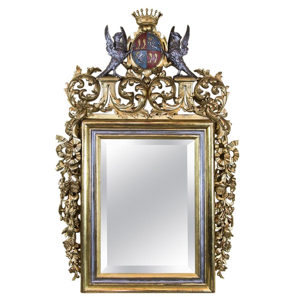 Central European Carved Gilt Mirror