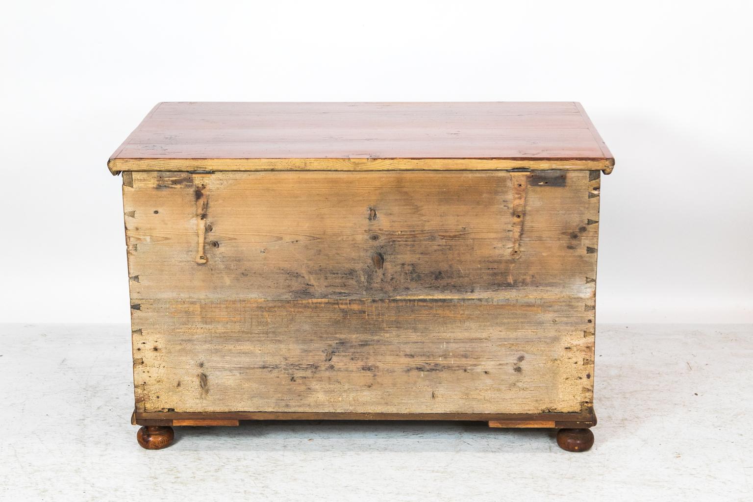 Central European Lift Top Pine Chest For Sale 4