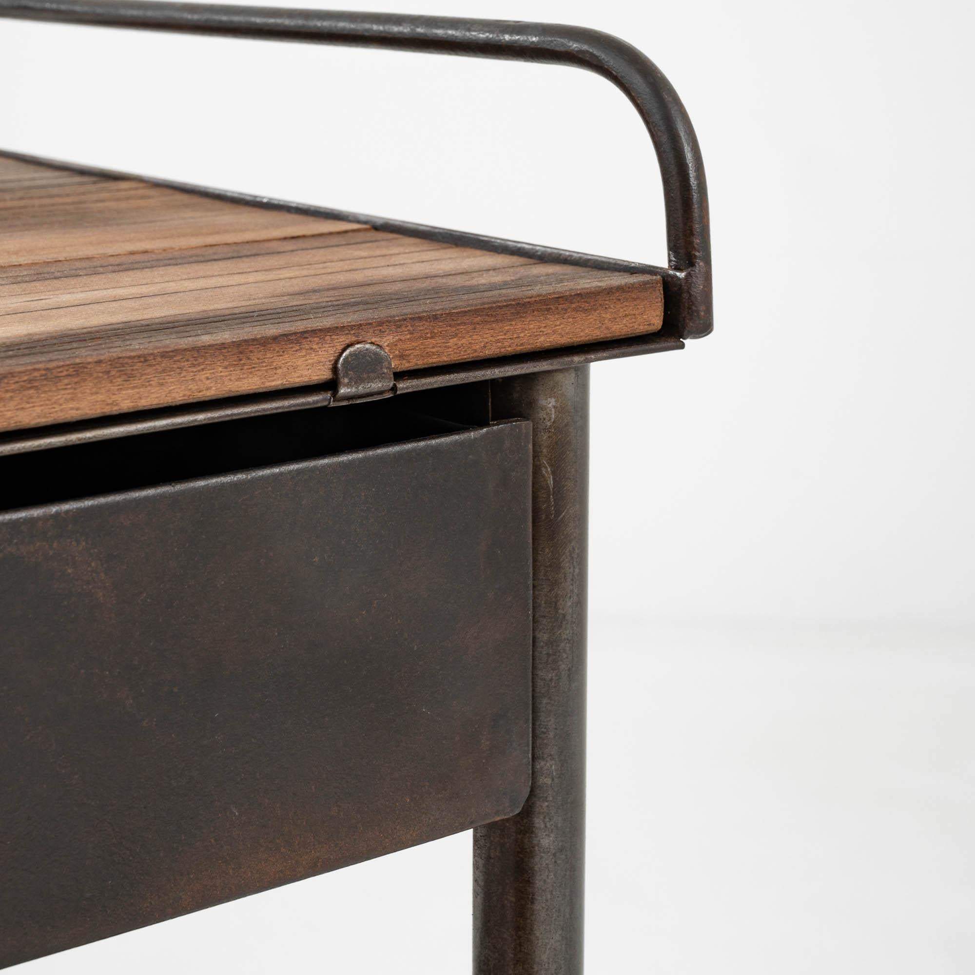 Central European Mid-Century Industrial Side Table 5