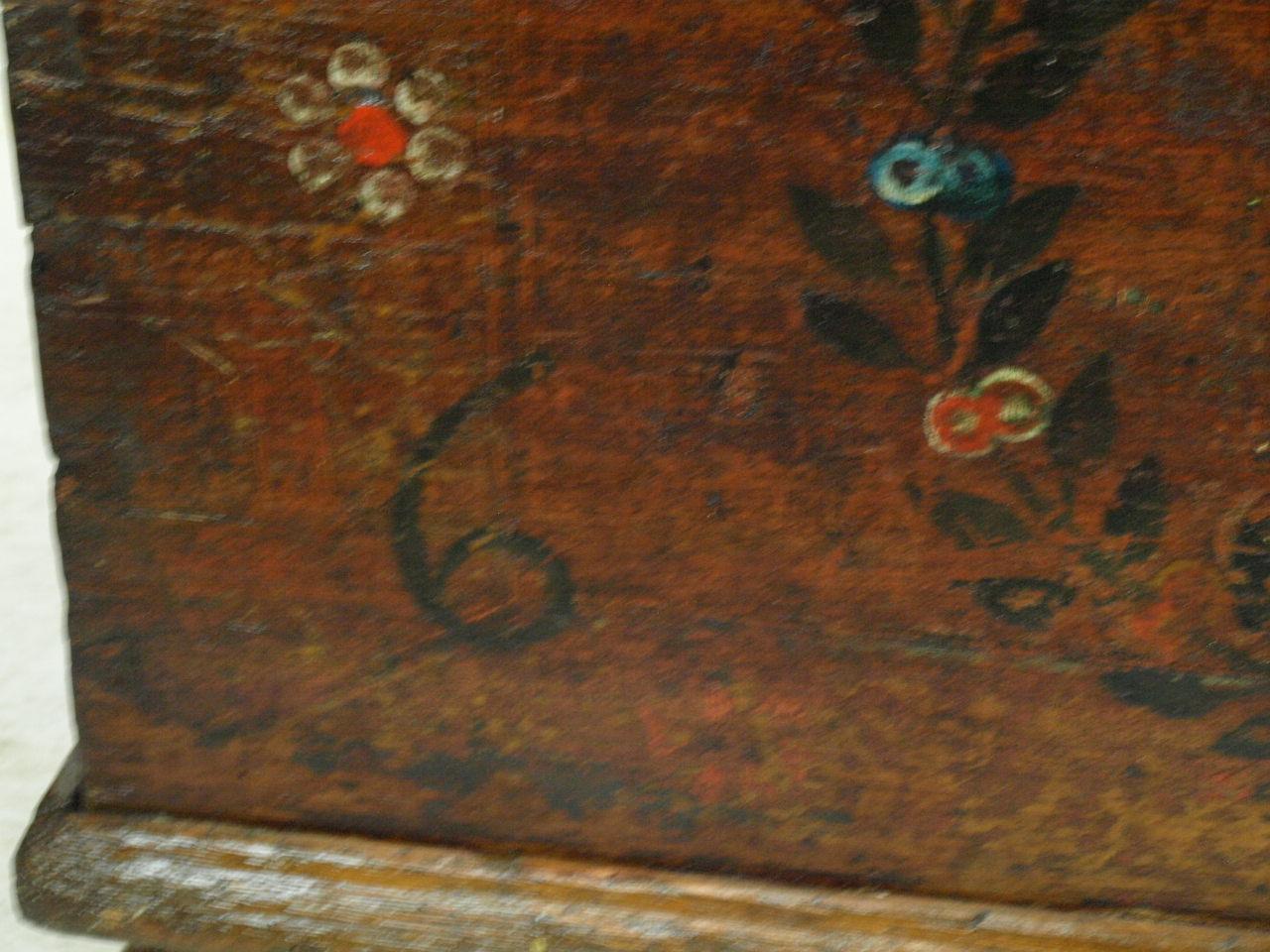 Central European Painted Blanket Chest For Sale 7