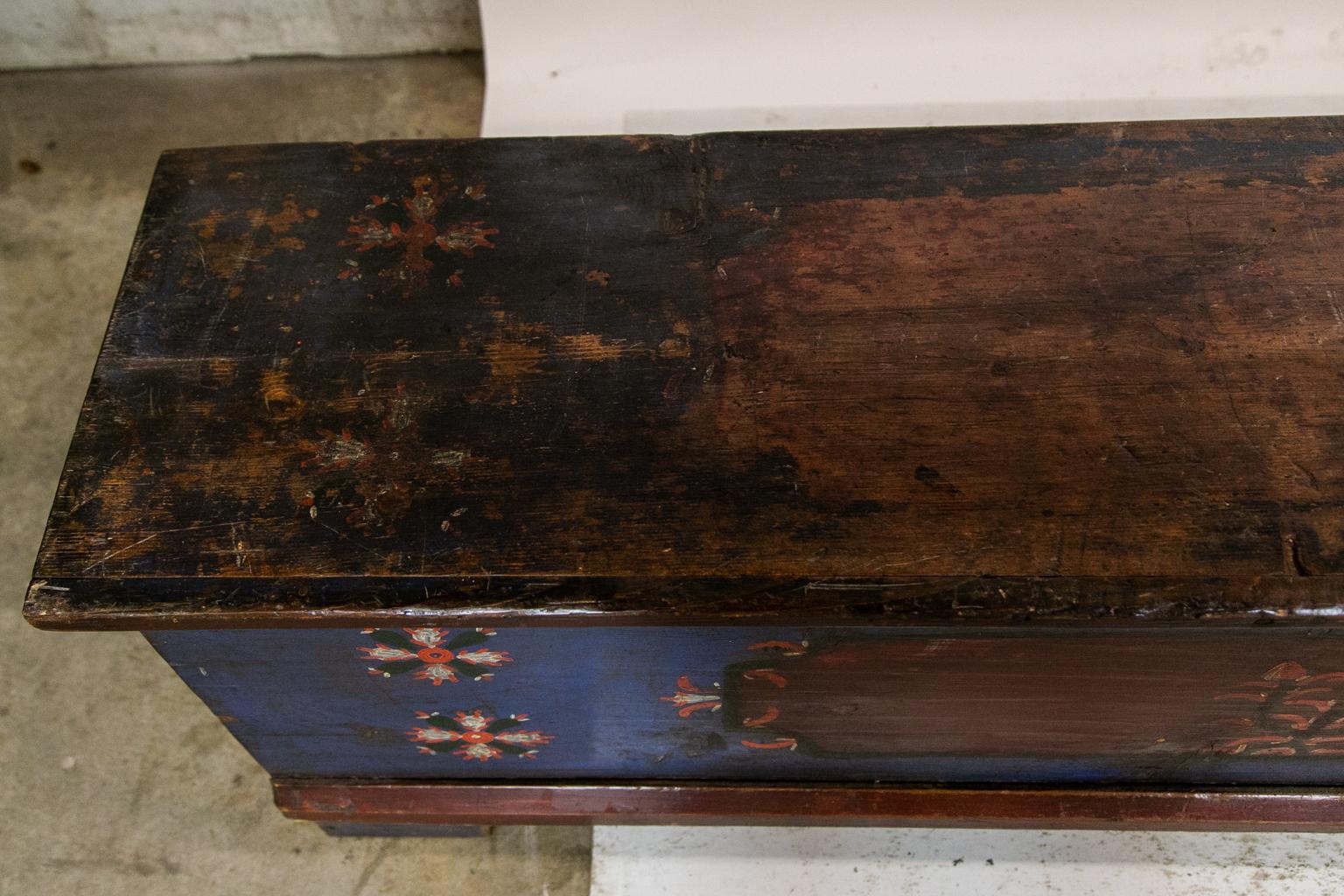 Mid-19th Century Central European Painted Blanket Chest