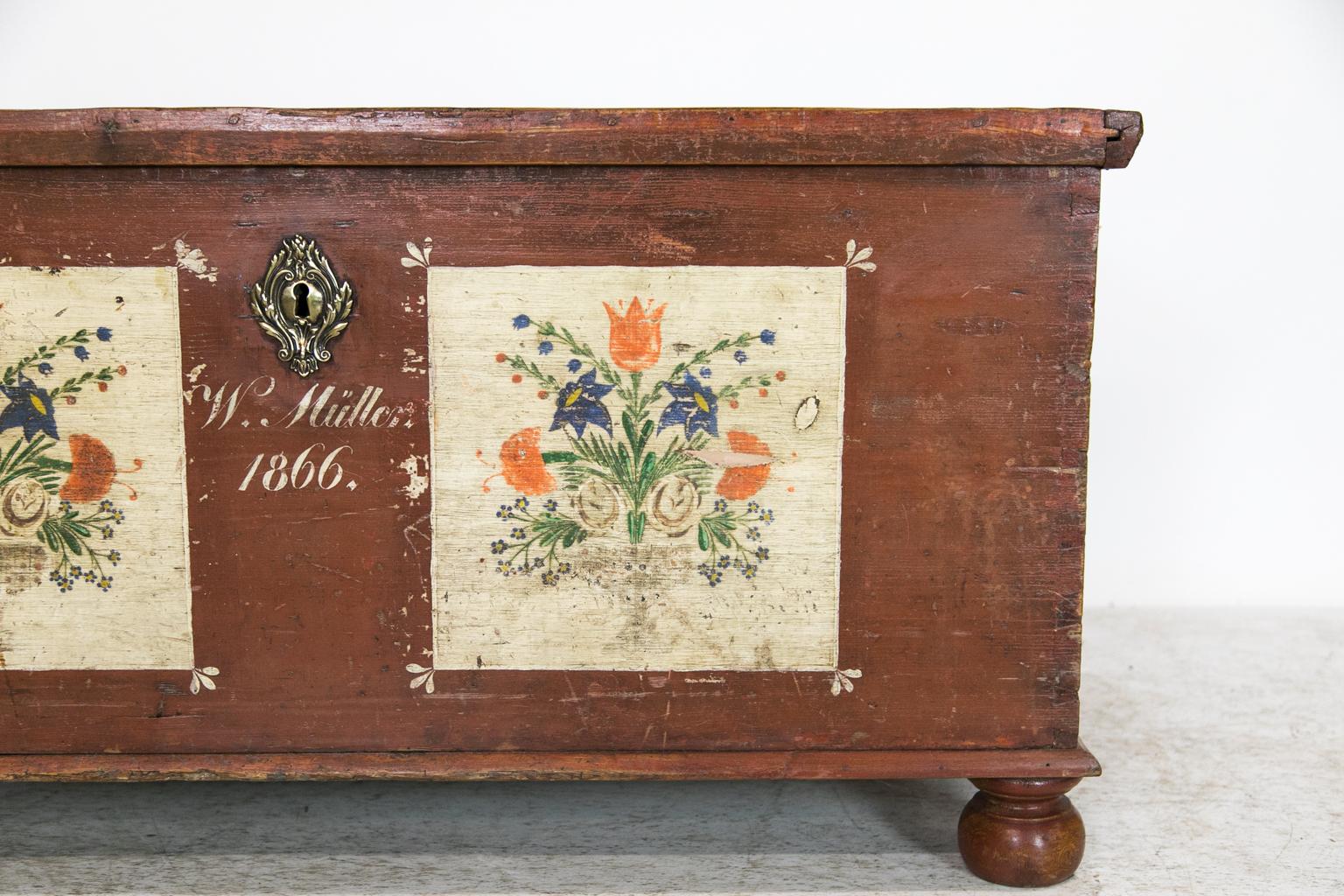 Mid-19th Century Central European Painted Blanket Chest