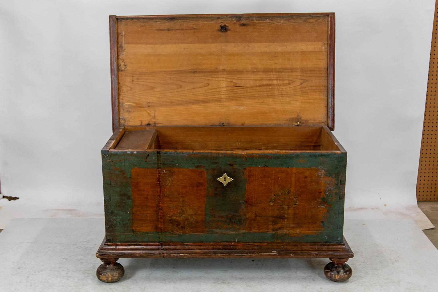 Mid-19th Century Central European Painted Blanket Chest For Sale