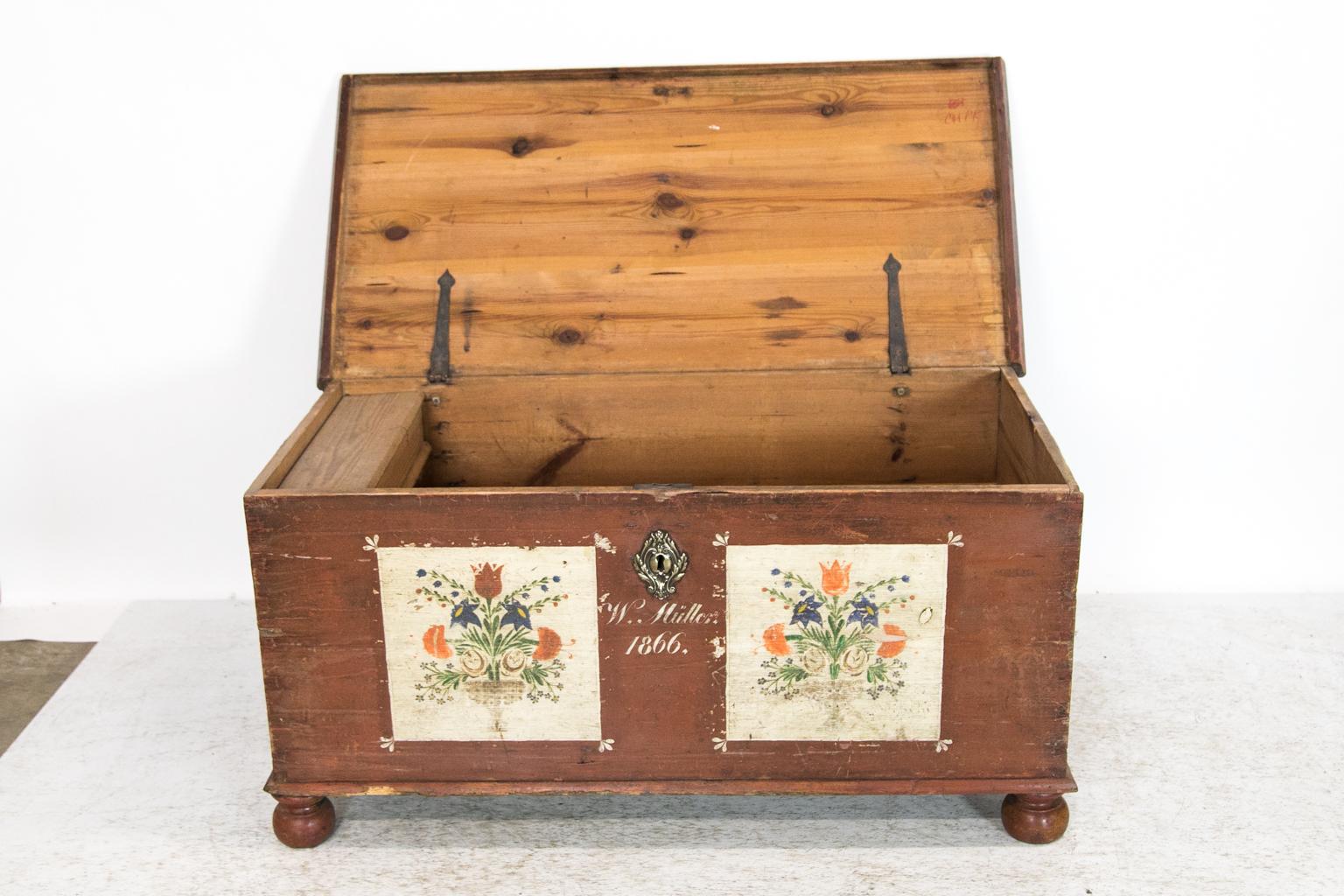 Central European Painted Blanket Chest 1