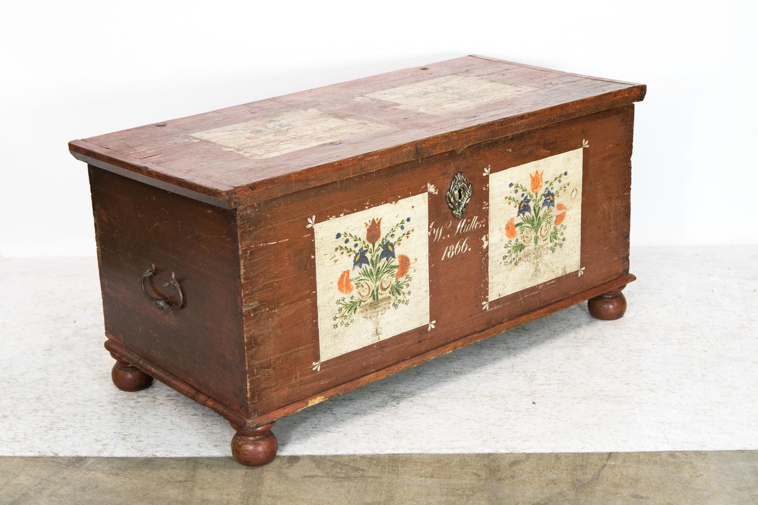 Central European Painted Blanket Chest 3