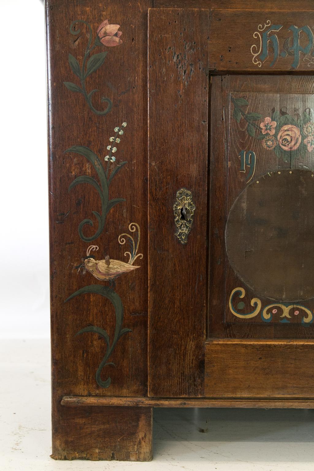 Mid-19th Century Central European Painted Cupboard For Sale