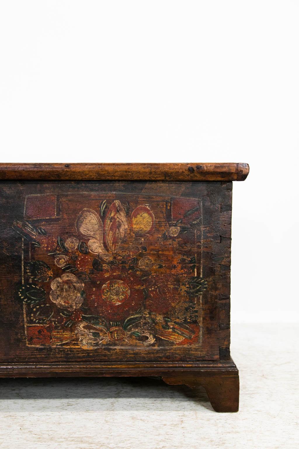 antique painted blanket chest