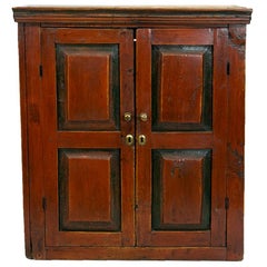 Central European Painted Wall Cupboard