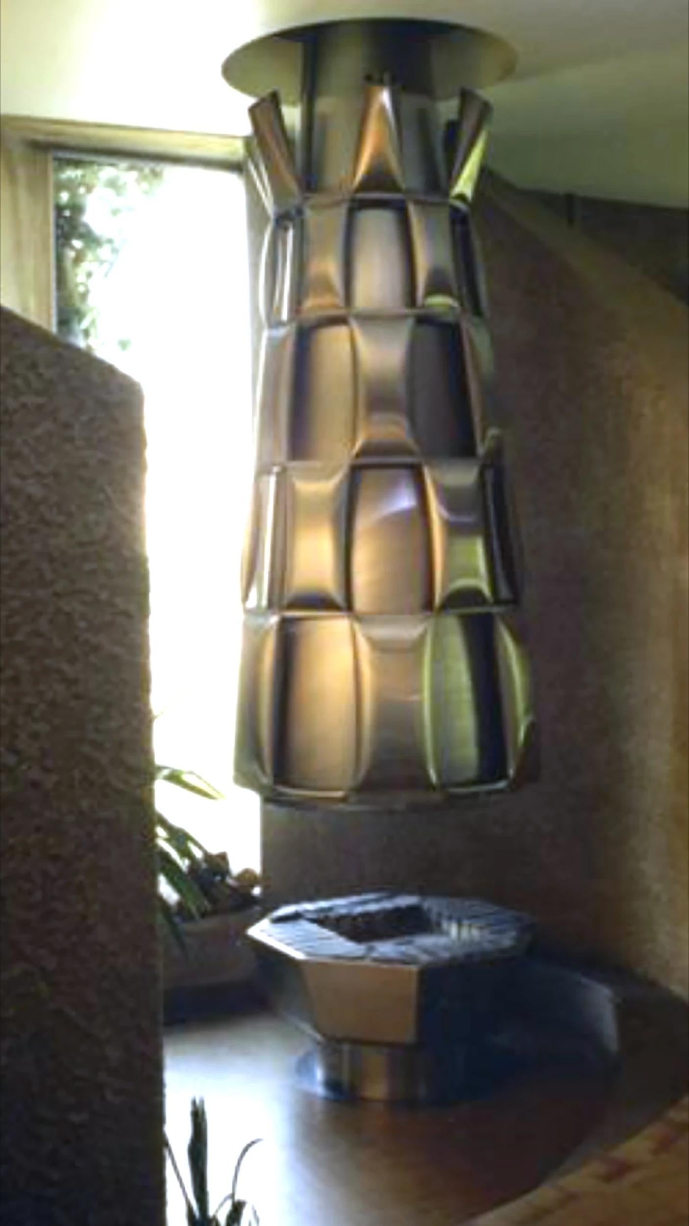 Central fireplace, unique piece by Josef Ciesla, France, circa 1970 In Good Condition For Sale In Paris, FR