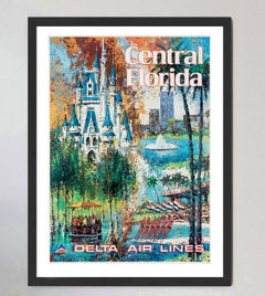 Central Florida Walt Disney World Delta Air Lines Poster by Jack Laycox, 1975
