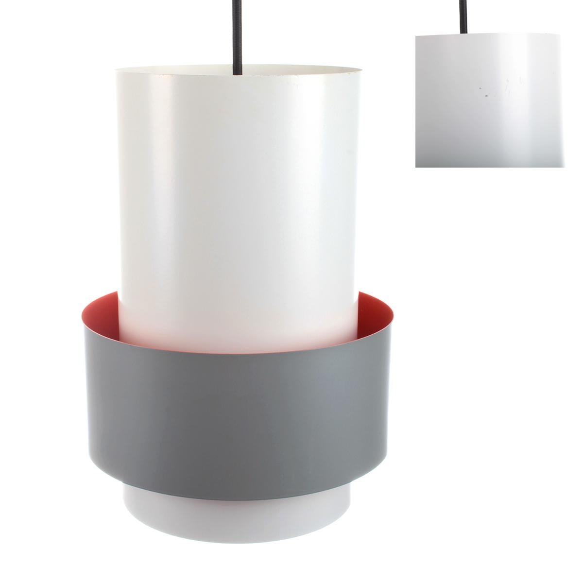 Lacquered Central Gray Minimalist Light by Jo Hammerborg for Fog & Mørup in 1967