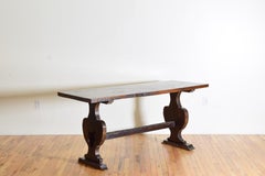 Central Italian Baroque Period Dark Walnut Refectory Table, Mid-17th Century