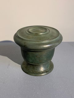 Central Javanese Bronze Footed and Lidded Offering Vessel, 8th-10th Century